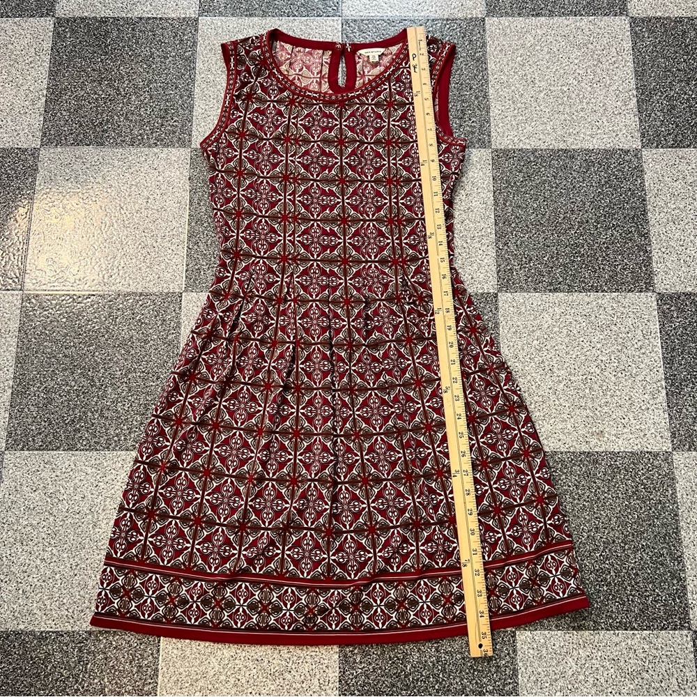 Max Studio Rose-Red Sleeveless Fit-and-Flare Dress, Size XS - Picture 3 of 7